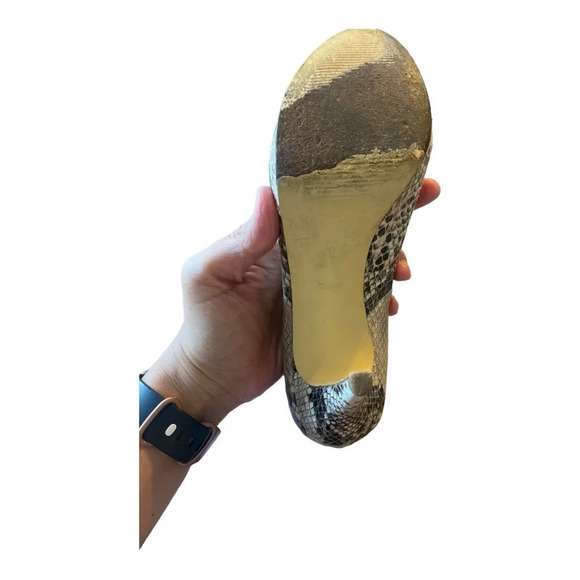 ENZO ANGIOLINI Platform Snakeskin Print Heels Size 7.5 Great Used Condit… - Picture 7 of 12